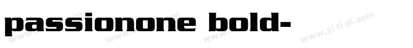 passionone bold字体转换